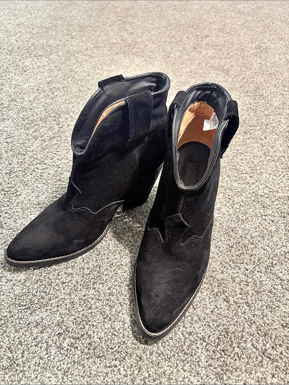 Dingo DI 342 Black Western Booties Leather US 8.5M